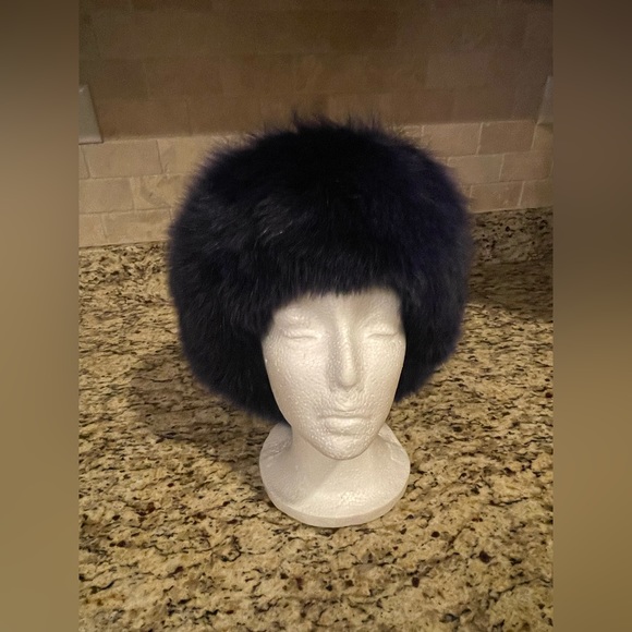 York Furrier Purple Dyed Fox Headband. Velcro attachments for comfort. NWT - OS - Picture 1 of 7